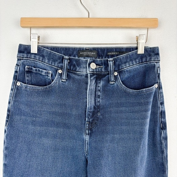Banana Republic Premium Denim High-Rise Slim Jeans Sz 28 - Picture 3 of 7